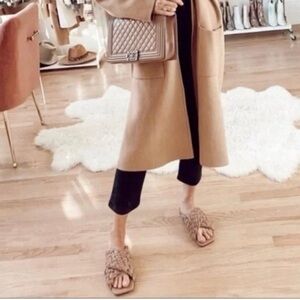 Steve Madden black Braided Slide Sandals Marina size 10 like new